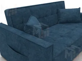 Диван прямой Лига-104 (140) ( BRUT 11 синий )