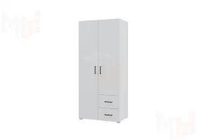 Шкаф VICTOR 2-х створчатый с ящиками (белый)