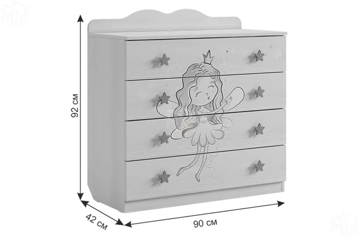 Комод Чудо  белый рамух