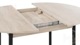 Стол обеденный раздвижной Терра Черный, Сонома