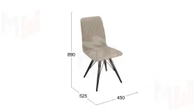 Стул Стенли К3 Черный муар, Велюр Confetti Smoke