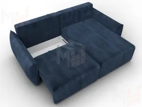 Диван угловой Лига-051 НПБ угол универсальный ( TOWER 13 синий )