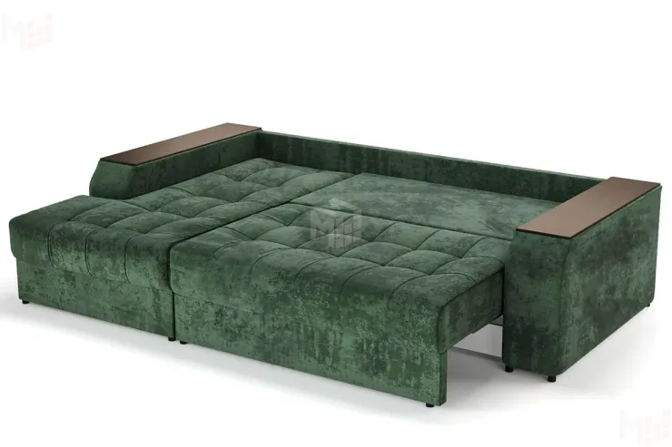 Угловой диван-кровать Лас-Вегас Зеленый левый