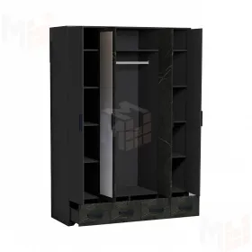 Шкаф для одежды и белья Айрис 555 Антрацит/Креатель 