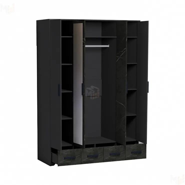 Шкаф для одежды и белья Айрис 555 Антрацит/Креатель 