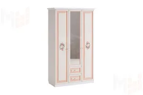 Шкаф трехстворчатый с ящиками и зеркалом Алиса