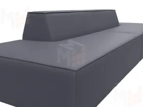 Диван прямой модульный Монс лофт ( GRIFON 15 серый )