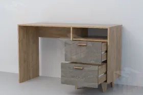 Стол Письменный СТ-3 на ножках Эго Дуб Крафт Золотой/Камень Темный