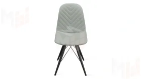 Стул Шерри К3 Черный муар, Велюр Confetti  Silver