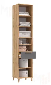 Пенал открытый Ирис Графит/Дуб Крафт