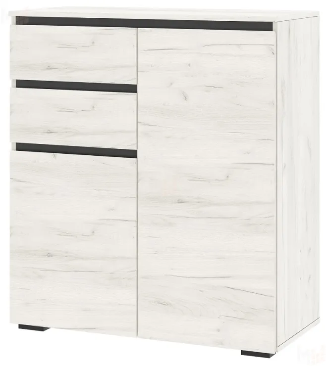 Тумба ГРЕТТА 1800 2С2Я  Дуб Крафт белый