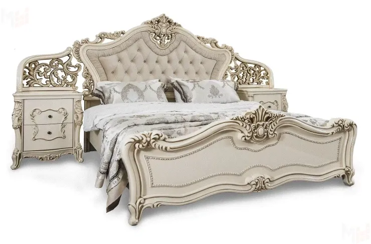 Кровать Джоконда 160х200 см крем глянец