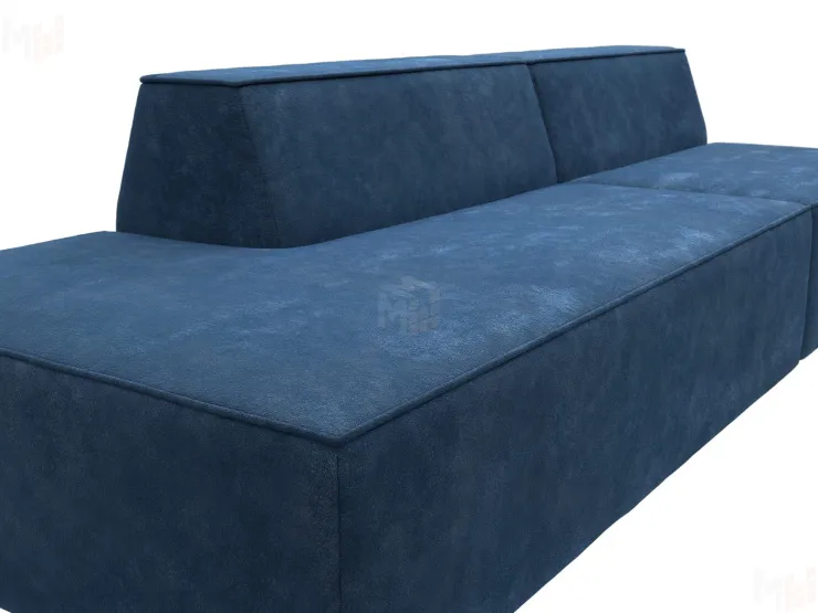 Диван прямой модульный Монс Модерн левый ( BRUT 11 синий )