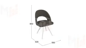 Стул Гэтсби К3 Белый матовый, Велюр Confetti Stone