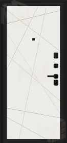 Входная металлическая дверь Кьюб (RBE)  Total Black/Super White