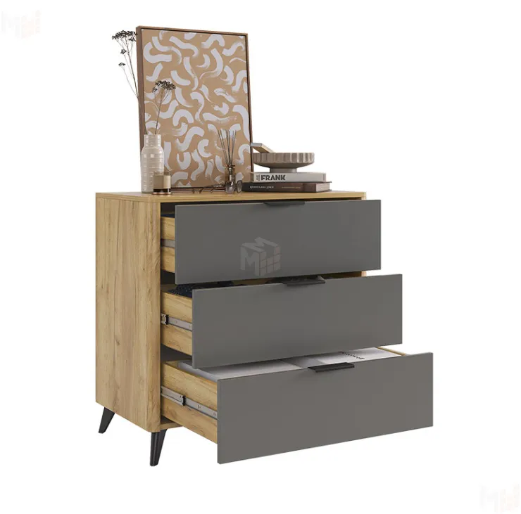 Комод Адам дуб крафт золотой/графит