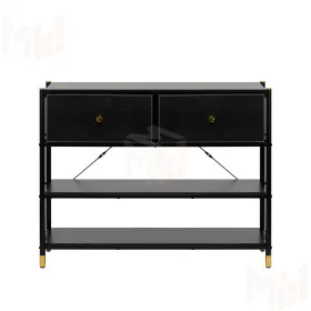 Комод Leset Нирита/Хайди с полками 2 ящика (Чёрный/Чёрный/Чёрный)