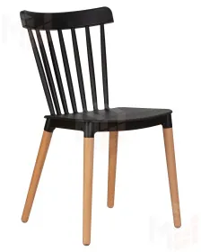Стул обеденный DOBRIN THEO (ножки светлый бук, цвет черный (B-03))