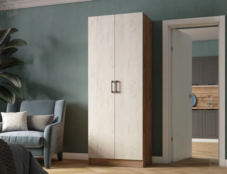 Шкаф Вегас 800 дуб крафт табачный/дуб крафт белый