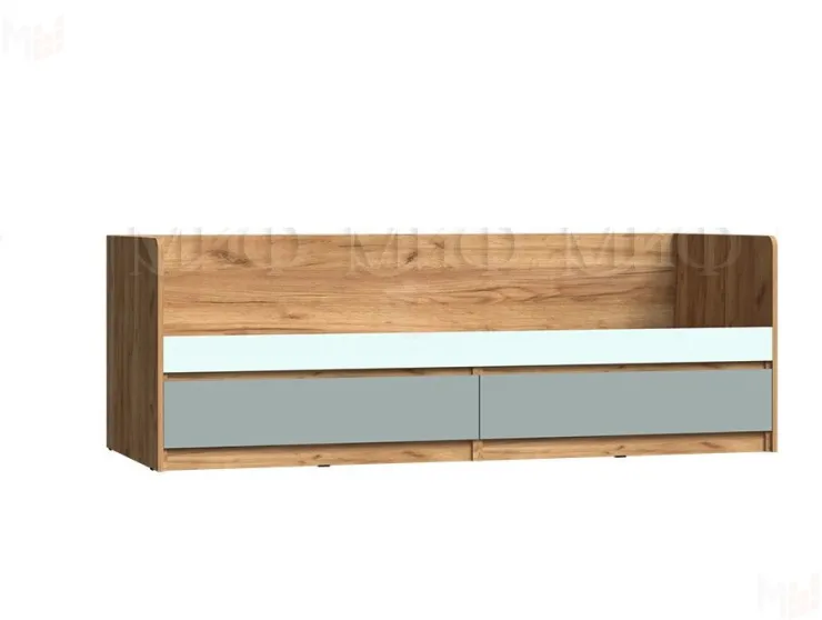 Кровать с ящиками Челси Color (сумеречный голубой/мята)