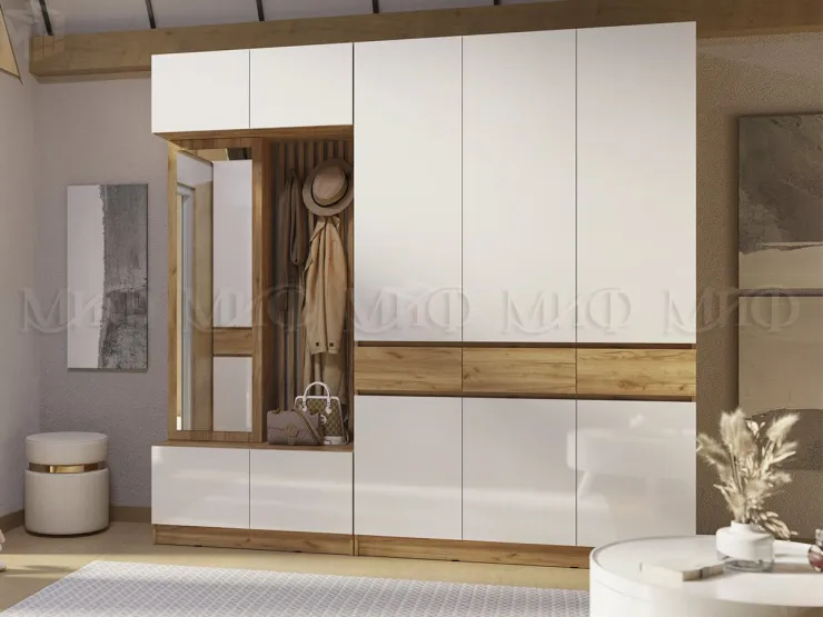 Шкаф Роджина 3-х створчатый (белый глянец)