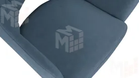 Стул София Т6 Черный муар, Велюр D007 пыльно-голубой