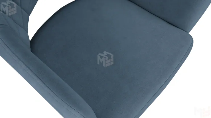 Стул София Т6 Черный муар, Велюр D007 пыльно-голубой