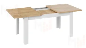 Стол обеденный Ванкувер тип 1  Белый, Дуб Крафт золотой