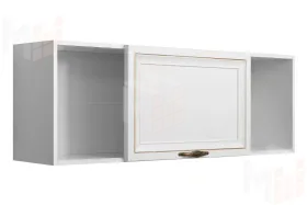 Полка навесная книжная Натали белый глянец