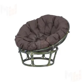 Кресло Папасан 23/01 с коричневой подушкой