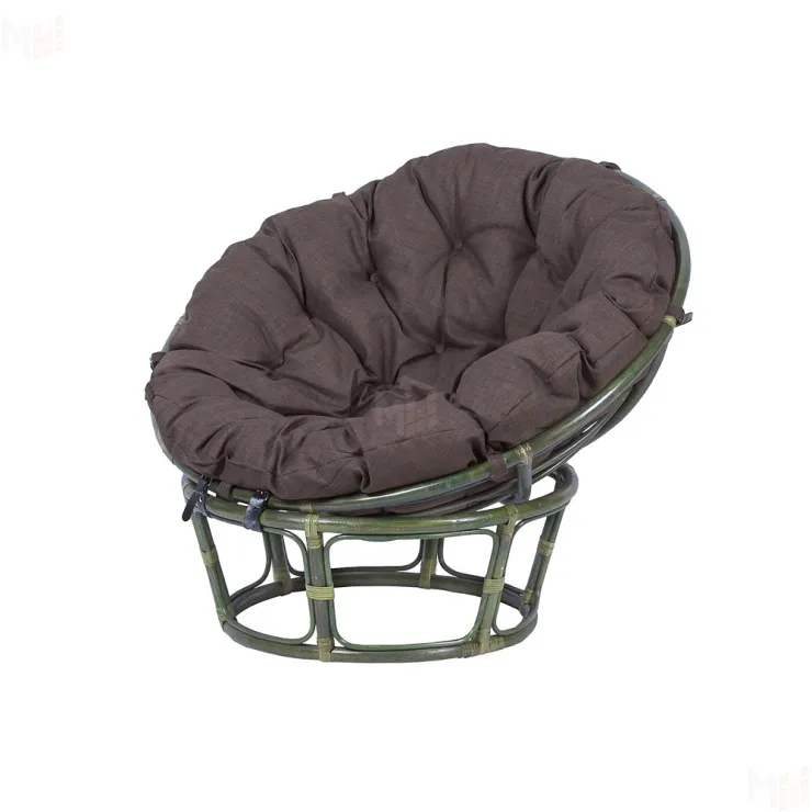 Кресло Папасан 23/01 с коричневой подушкой