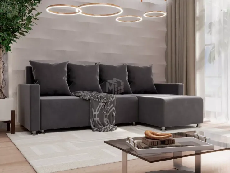 Угловой диван Таити Темно-серый