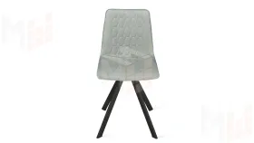 Стул Хьюго К2 Черный муар, Велюр Confetti Silver