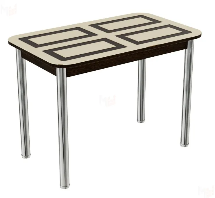 Стол Квадро раздвижной (ваниль, ноги прямые)