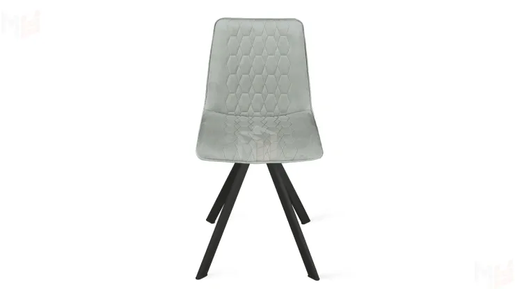 Стул Хьюго К2 Черный муар, Велюр Confetti Silver