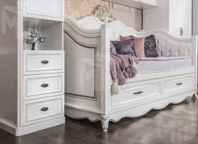 Диван кровать Натали белый глянец