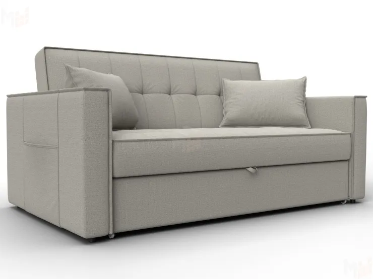 Диван прямой Лига-104 (140) ( Амур 02 бежевый )