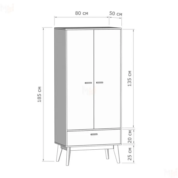 Шкаф для одежды Калгари гостиная