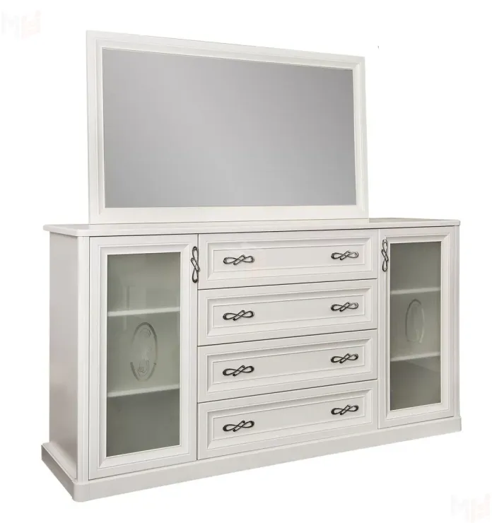 Комод Мишель белый матовый (гостиная)