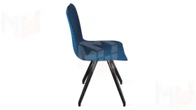 Стул Хьюго К4 Черный муар, Велюр Confetti Blue