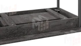 Стол обеденный Крит Черный, Железный камень