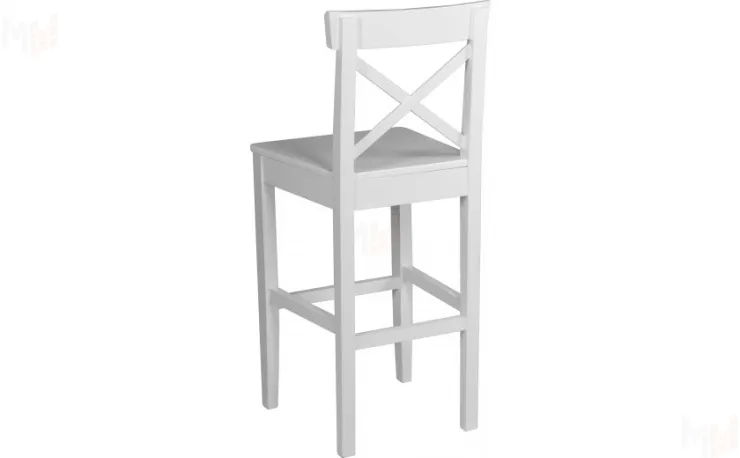 Стул полубарный деревянный с жестким сиденьем Бергольф Белый