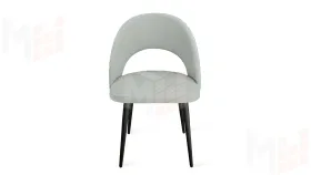 Стул Гэтсби К1К Черный муар, Велюр Confetti Silver