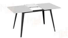 Стол обеденный Равенна Тип 1 Черный муар, Белый бетон