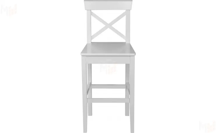 Стул полубарный деревянный с жестким сиденьем Бергольф Белый
