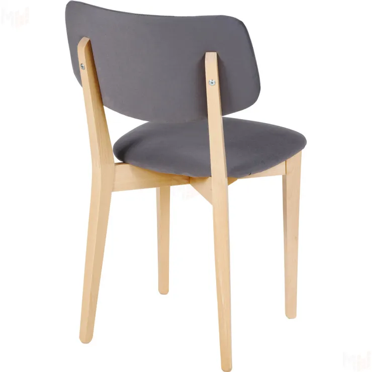 Обеденная группа стол раздвижной Норден D90 Белый/Натуральный и 2 стула Мэти Натуральный/Серый велюр