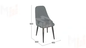 Стул Франк (конус) исп. 2 - ДП2-30 Графит/Микровелюр Catania Silver (серый)