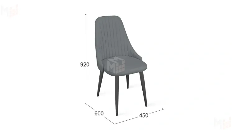 Стул Франк (конус) исп. 2 - ДП2-30 Графит/Микровелюр Catania Silver (серый)