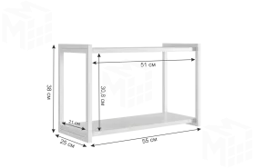 Полка Юниор белое дерево/белый муар