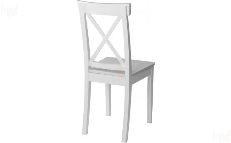 Стул деревянный с жестким сиденьем Бергольф Белый